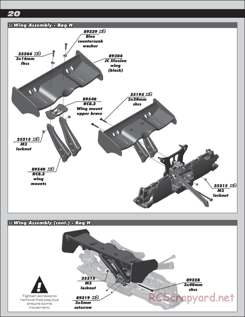 Team Associated - RC8.2e Factory Team - Manual - Page 20