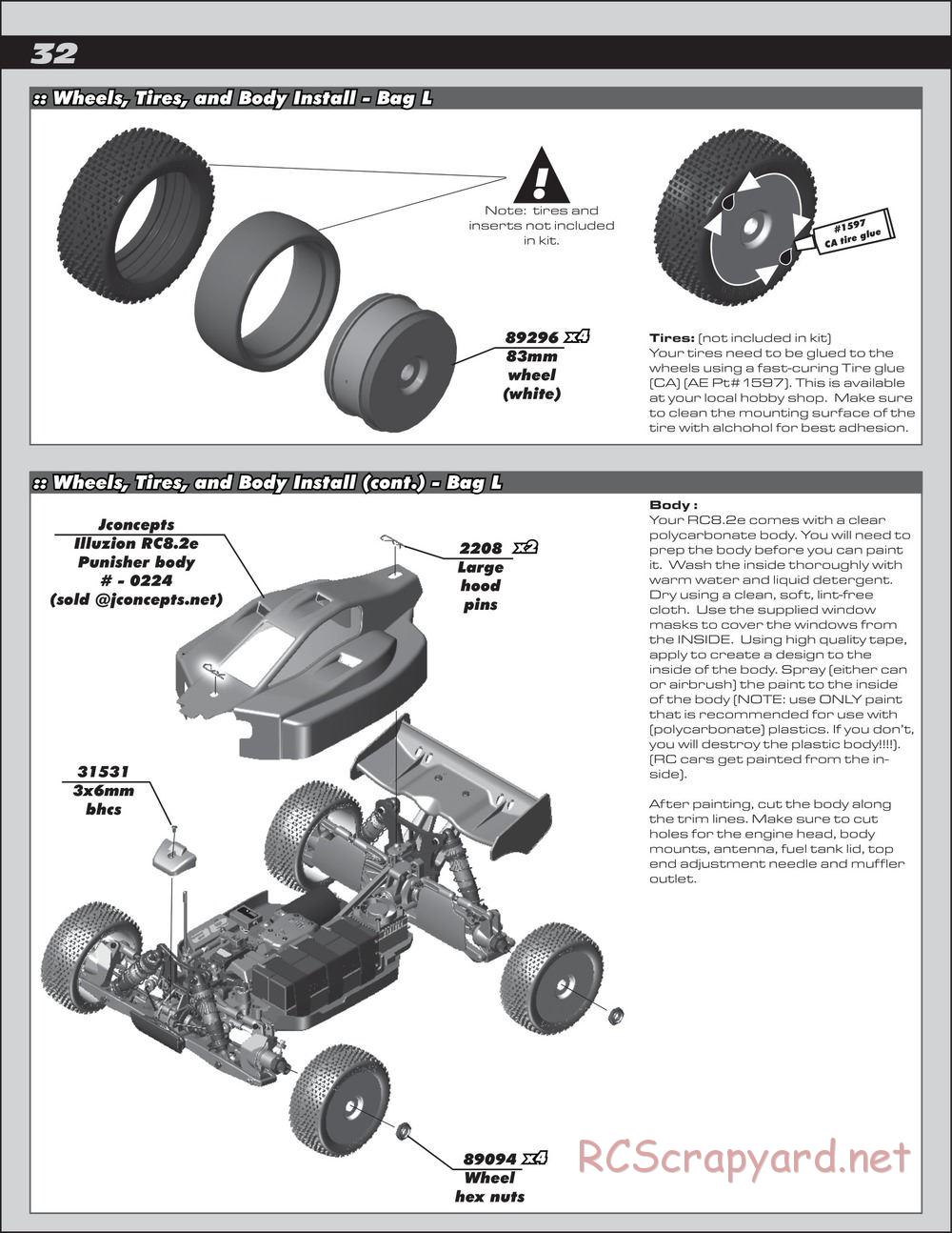 Team Associated - RC8.2e Factory Team - Manual - Page 32