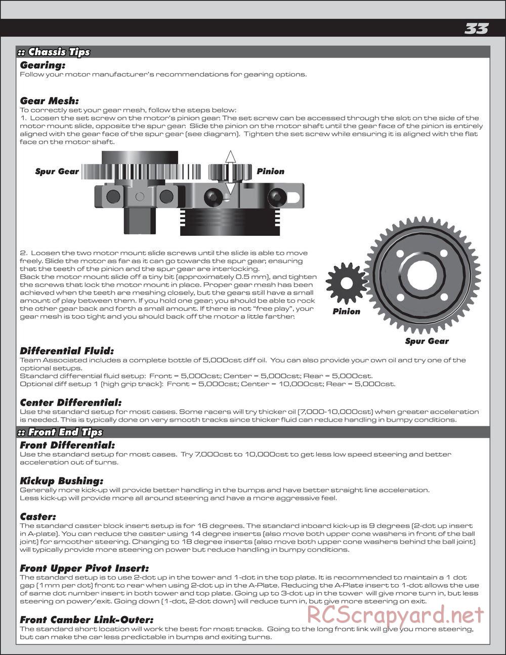 Team Associated - RC8.2e Factory Team - Manual - Page 33