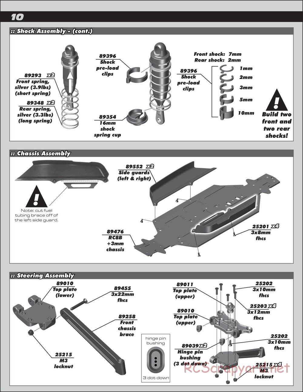 Team Associated - RC8.2e Race Spec - Manual - Page 10