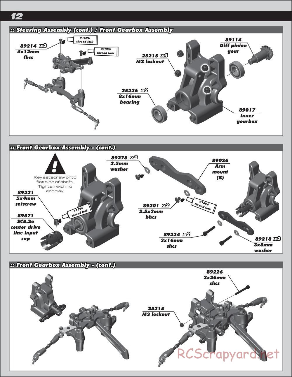 Team Associated - RC8.2e Race Spec - Manual - Page 12