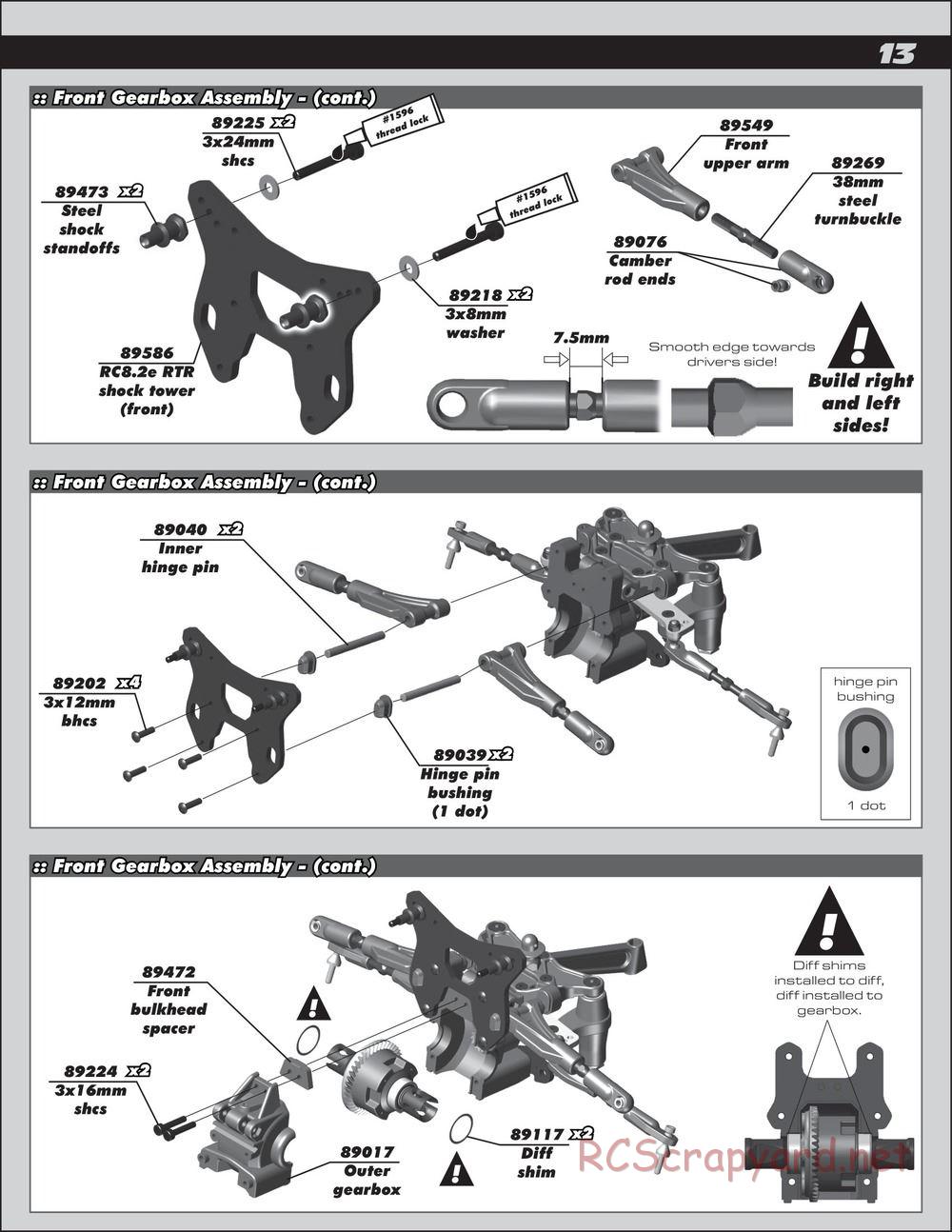 Team Associated - RC8.2e Race Spec - Manual - Page 13