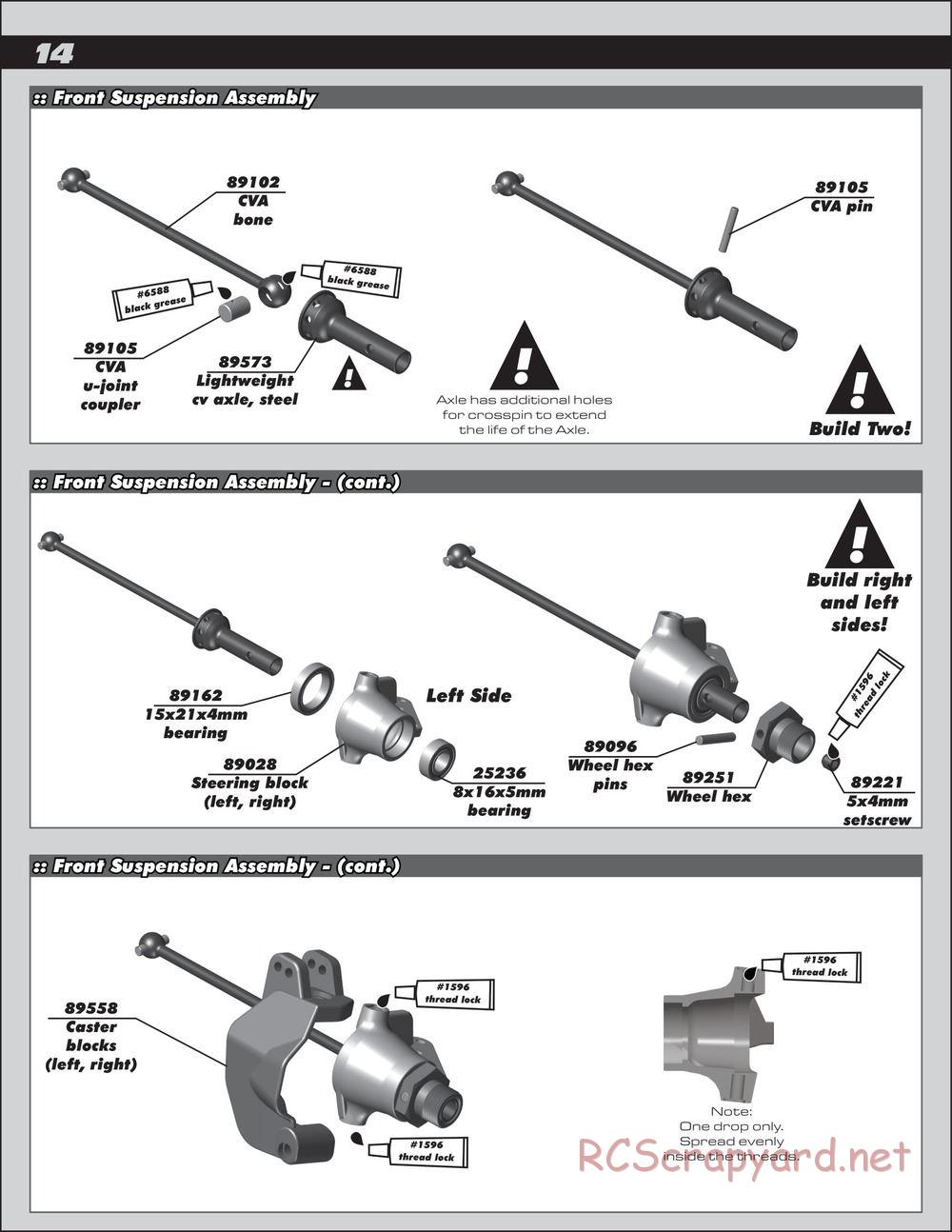 Team Associated - RC8.2e Race Spec - Manual - Page 14