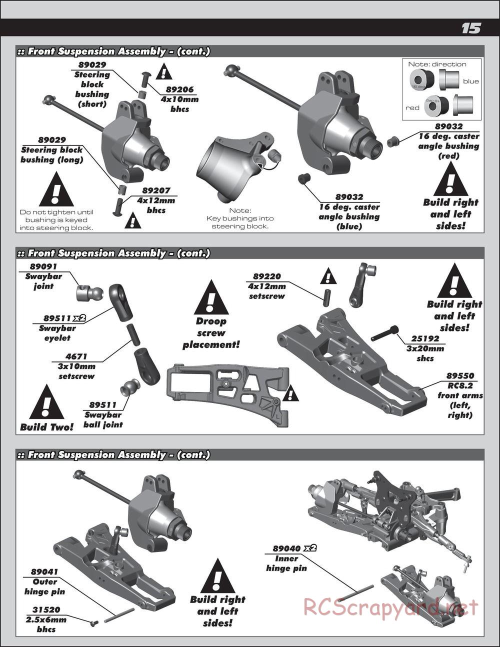 Team Associated - RC8.2e Race Spec - Manual - Page 15