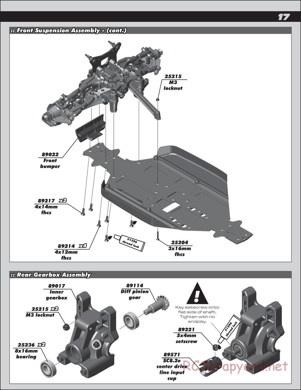 Team Associated - RC8.2e Race Spec - Manual - Page 17