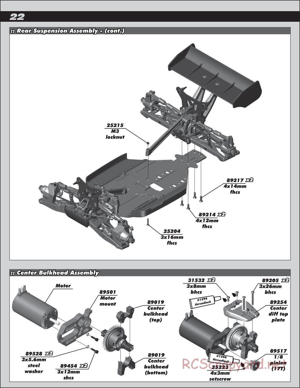 Team Associated - RC8.2e Race Spec - Manual - Page 22