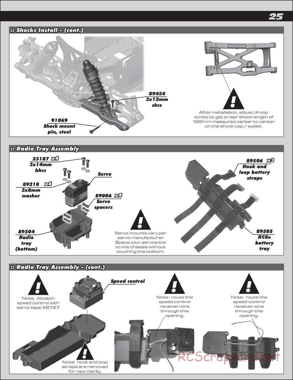 Team Associated - RC8.2e Race Spec - Manual - Page 25