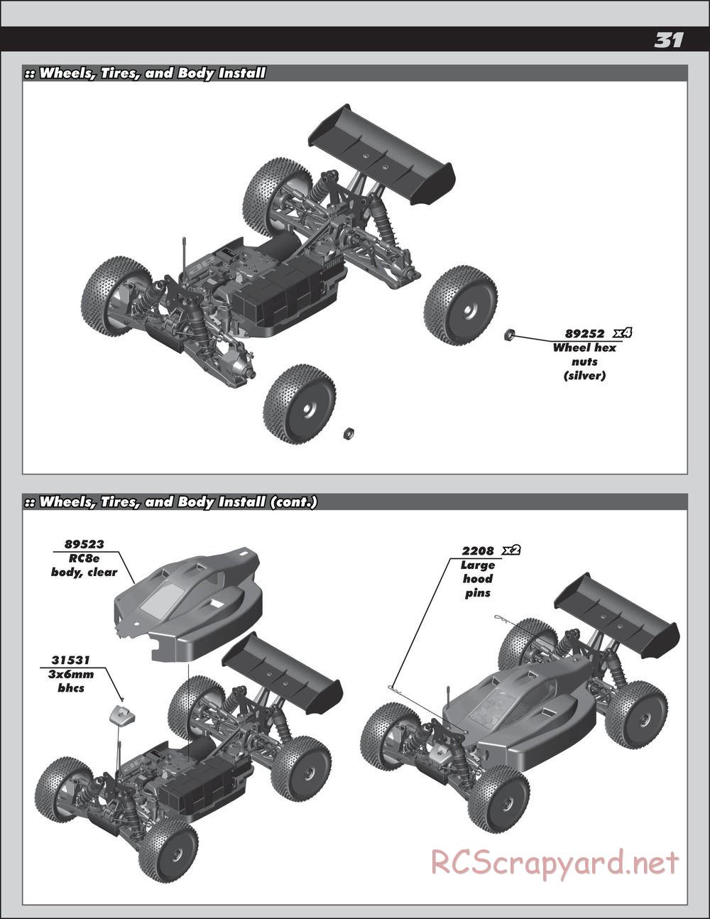 Team Associated - RC8.2e Race Spec - Manual - Page 31