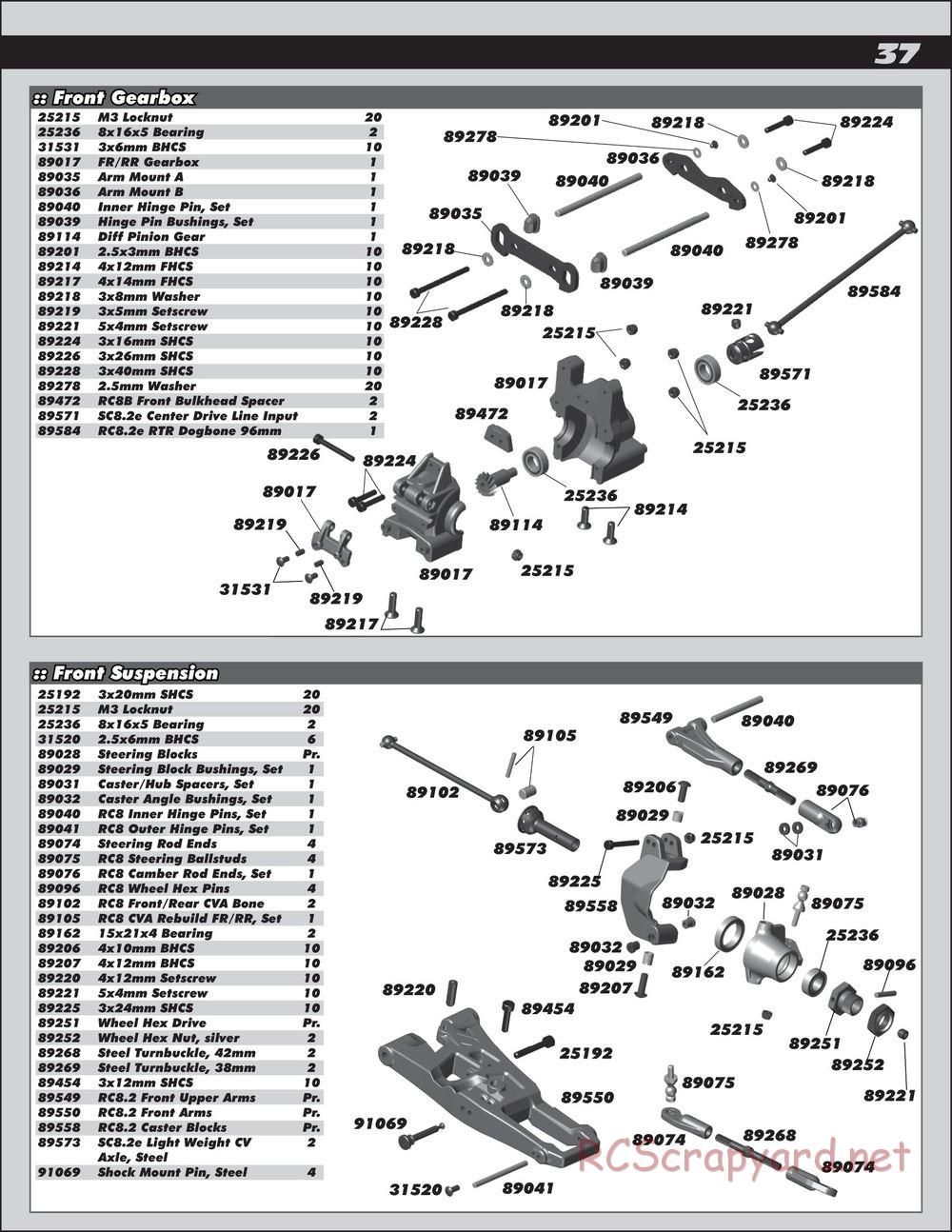 Team Associated - RC8.2e Race Spec - Manual - Page 37