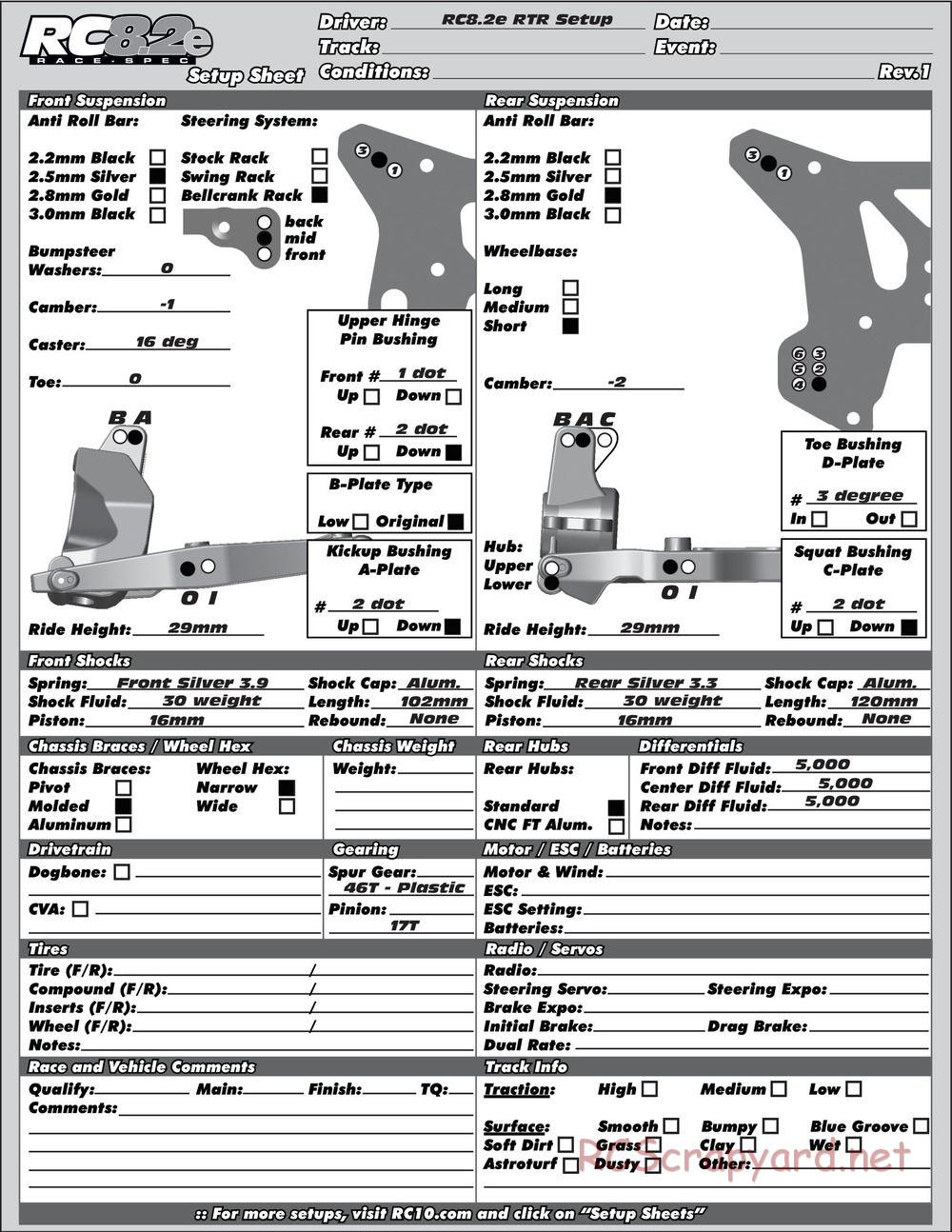 Team Associated - RC8.2e Race Spec - Manual - Page 47