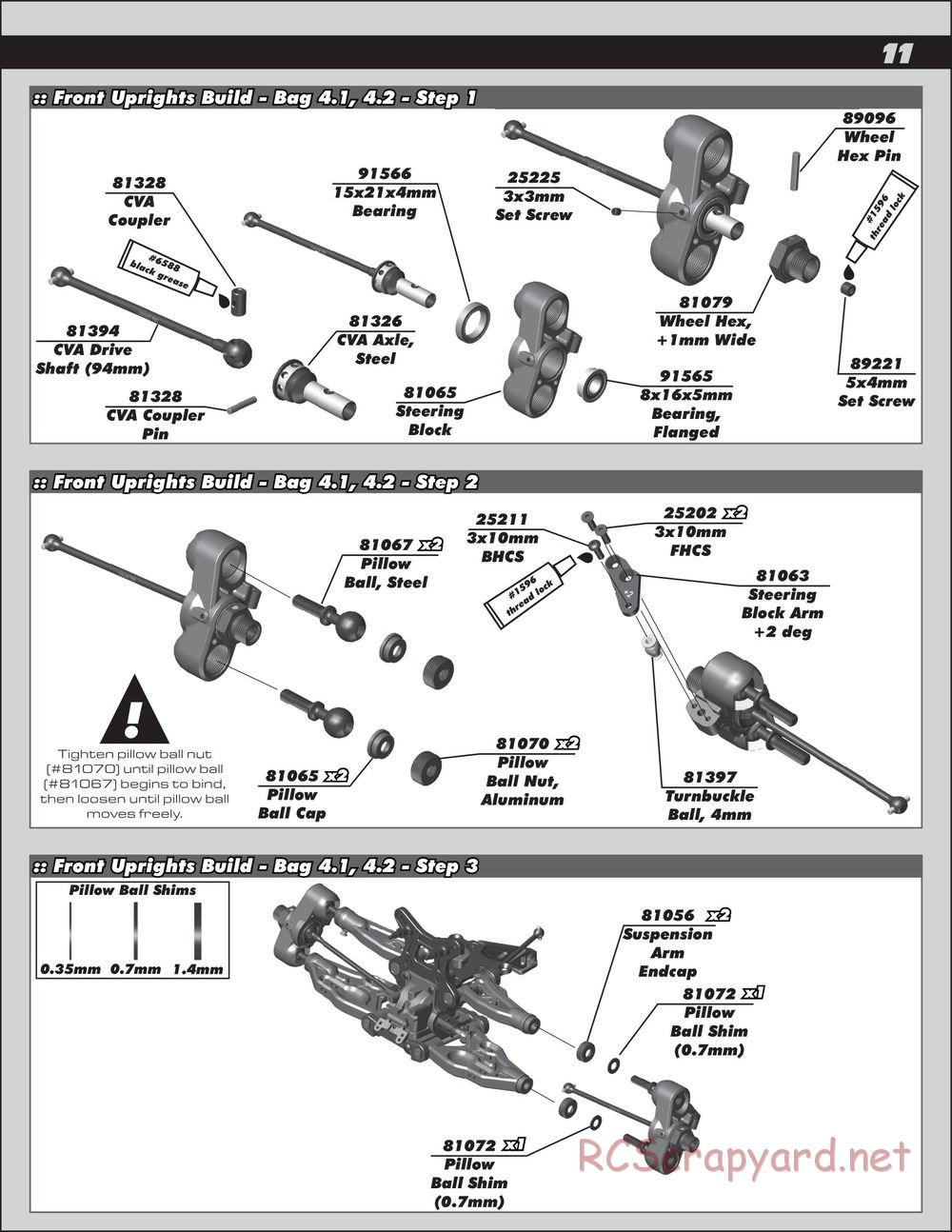 Team Associated - RC8B3.1e Team - Manual - Page 11