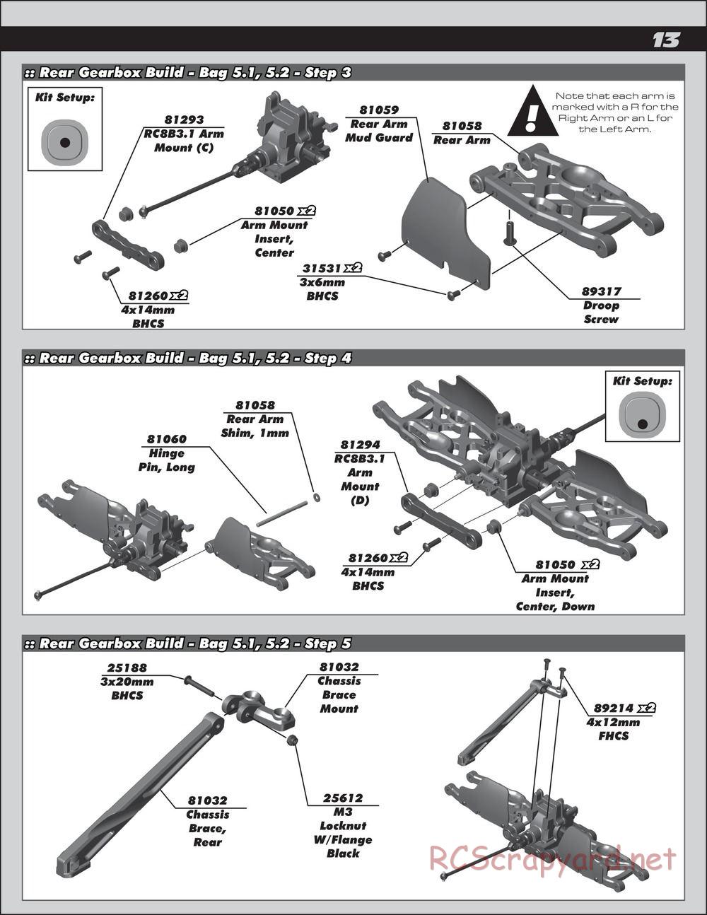 Team Associated - RC8B3.1e Team - Manual - Page 13