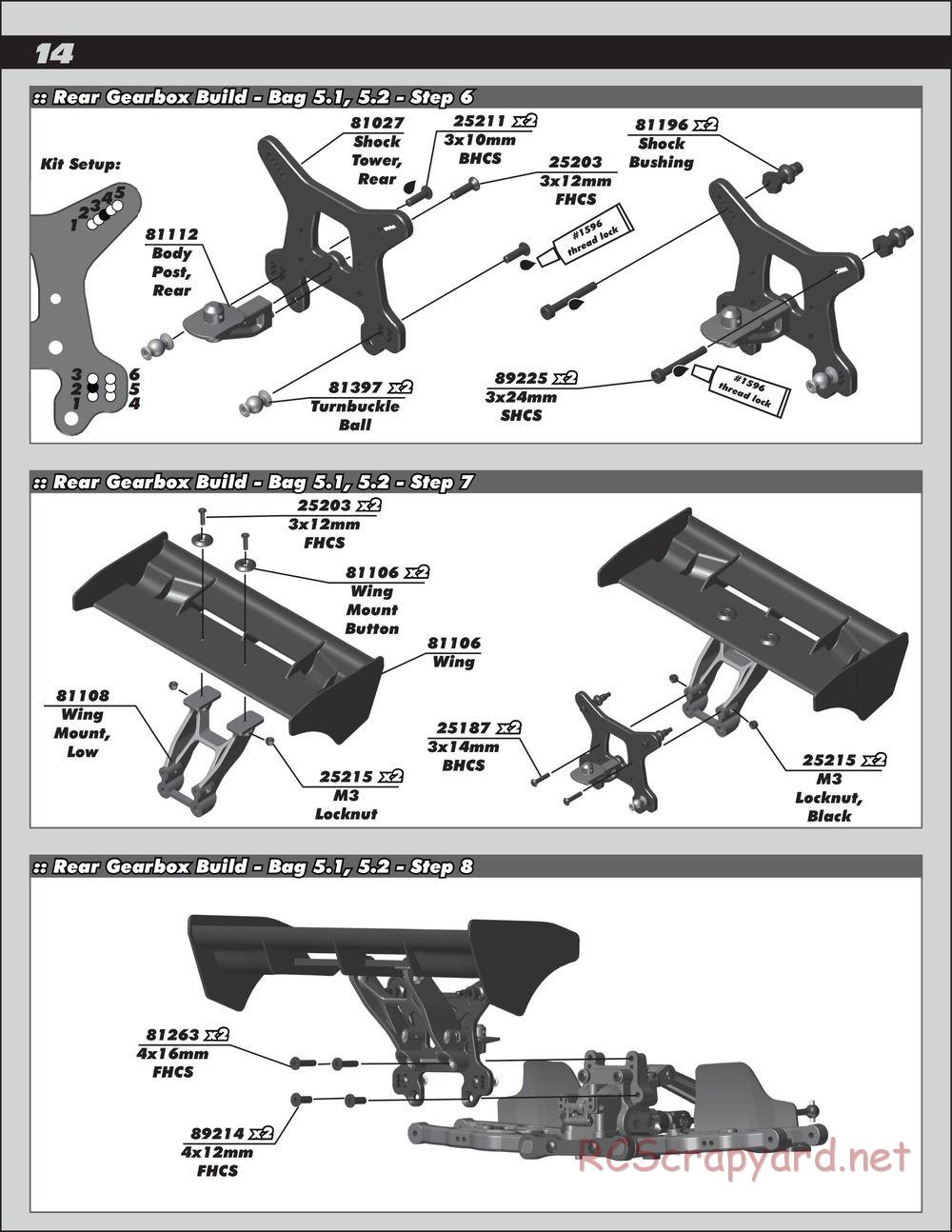 Team Associated - RC8B3.1e Team - Manual - Page 14