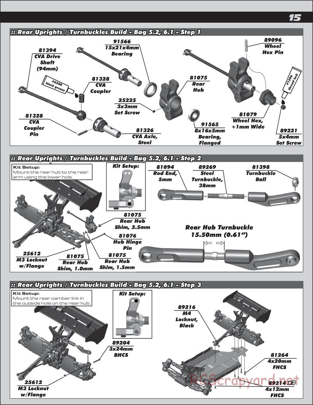 Team Associated - RC8B3.1e Team - Manual - Page 15