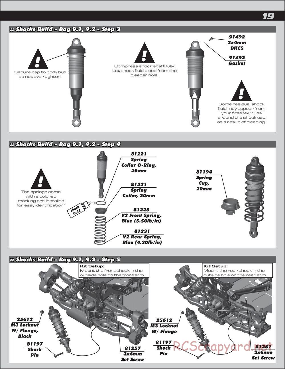 Team Associated - RC8B3.1e Team - Manual - Page 19