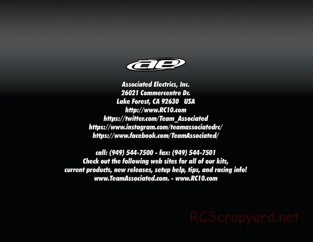 Team Associated - RC8B3.1e Team - Manual - Page 34