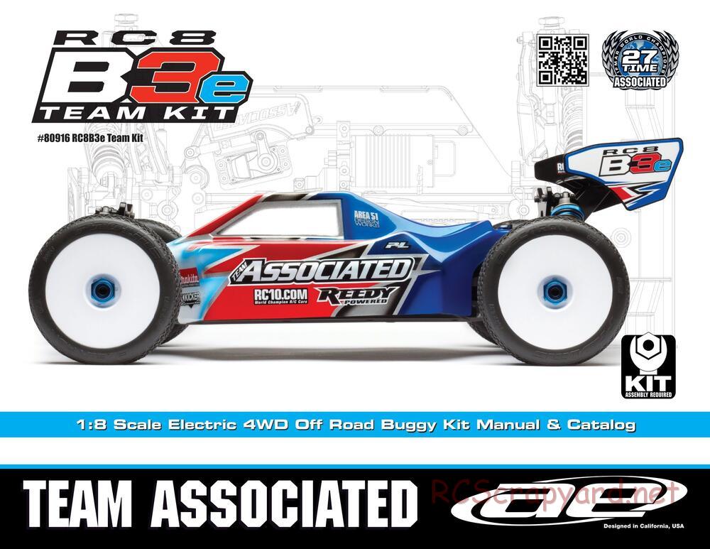 Team Associated - RC8B3e Team - Manual - Page 1