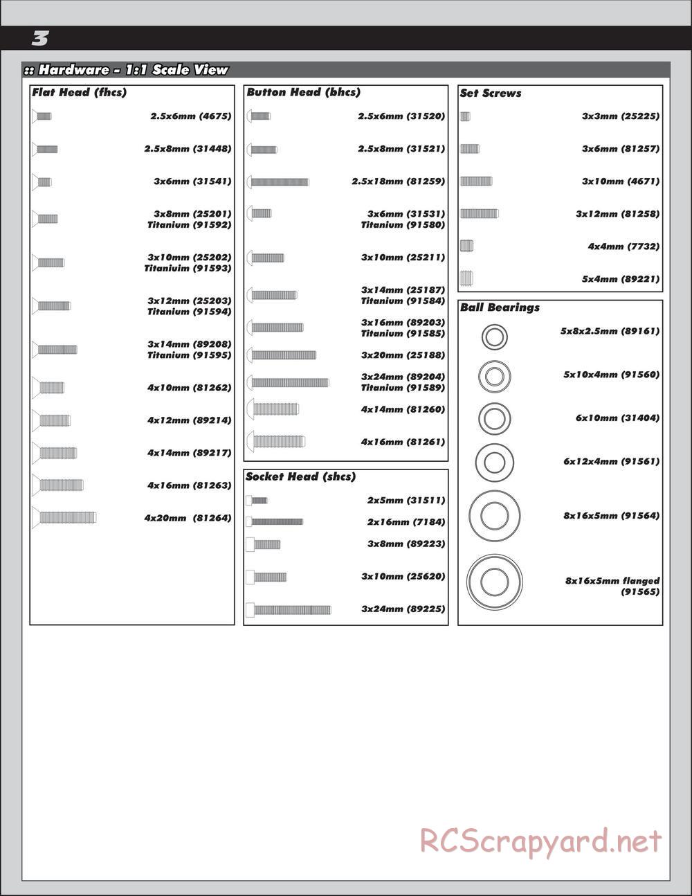 Team Associated - RC8B3e Team - Manual - Page 3