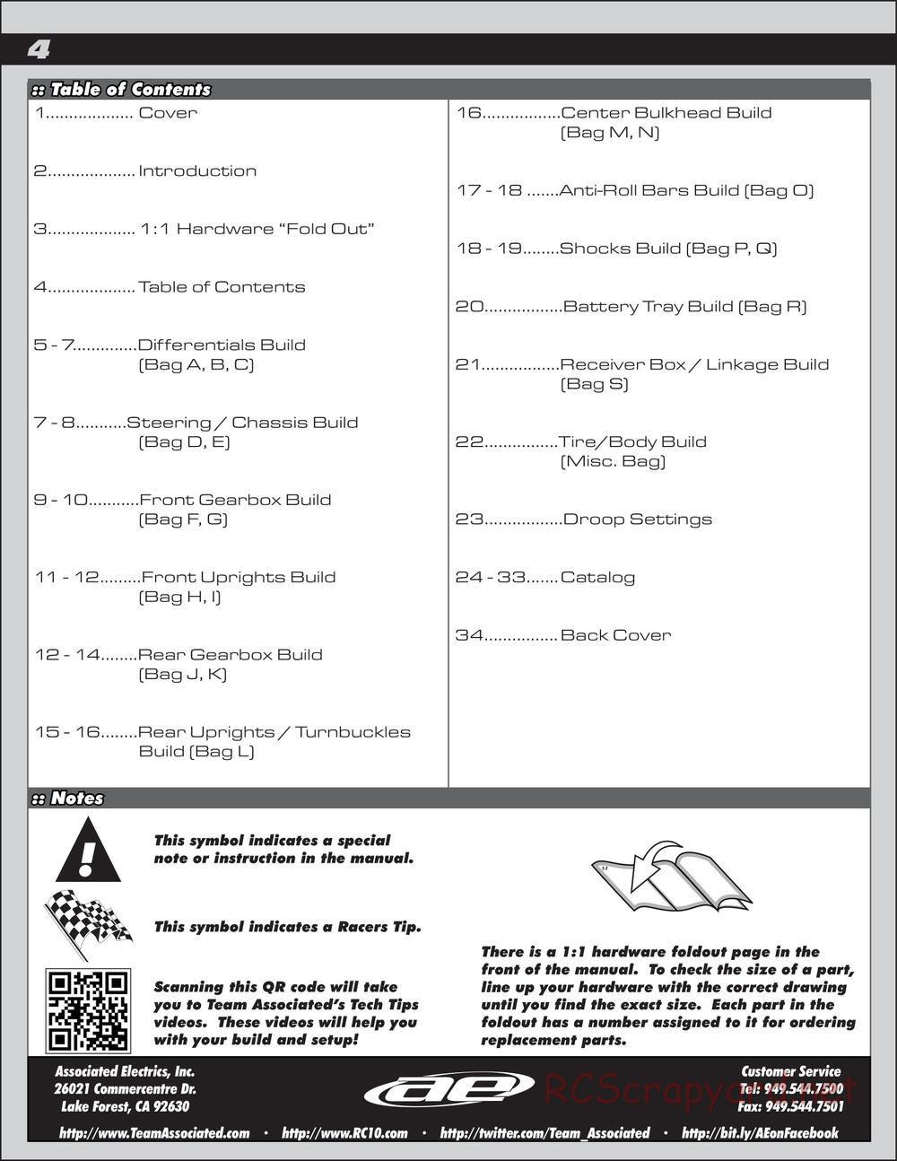Team Associated - RC8B3e Team - Manual - Page 4