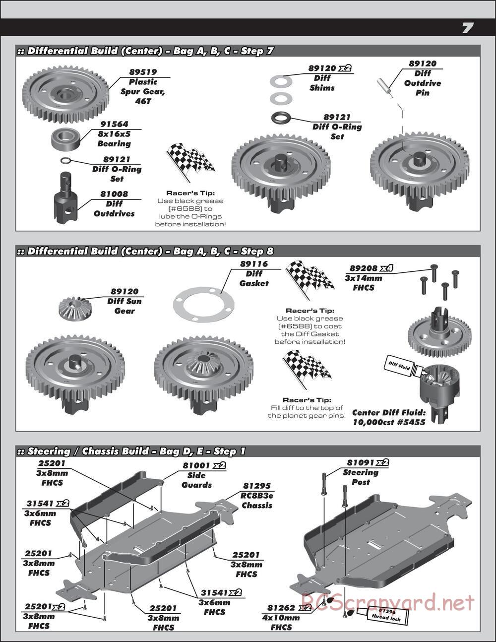 Team Associated - RC8B3e Team - Manual - Page 7