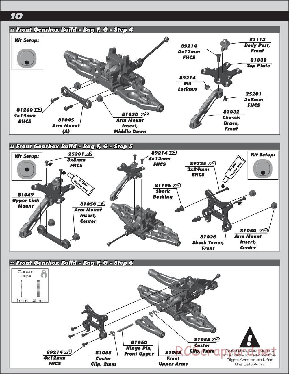 Team Associated - RC8B3e Team - Manual - Page 10