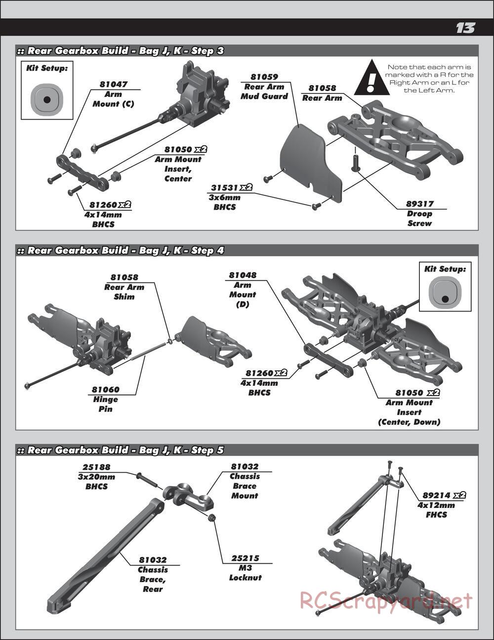 Team Associated - RC8B3e Team - Manual - Page 13