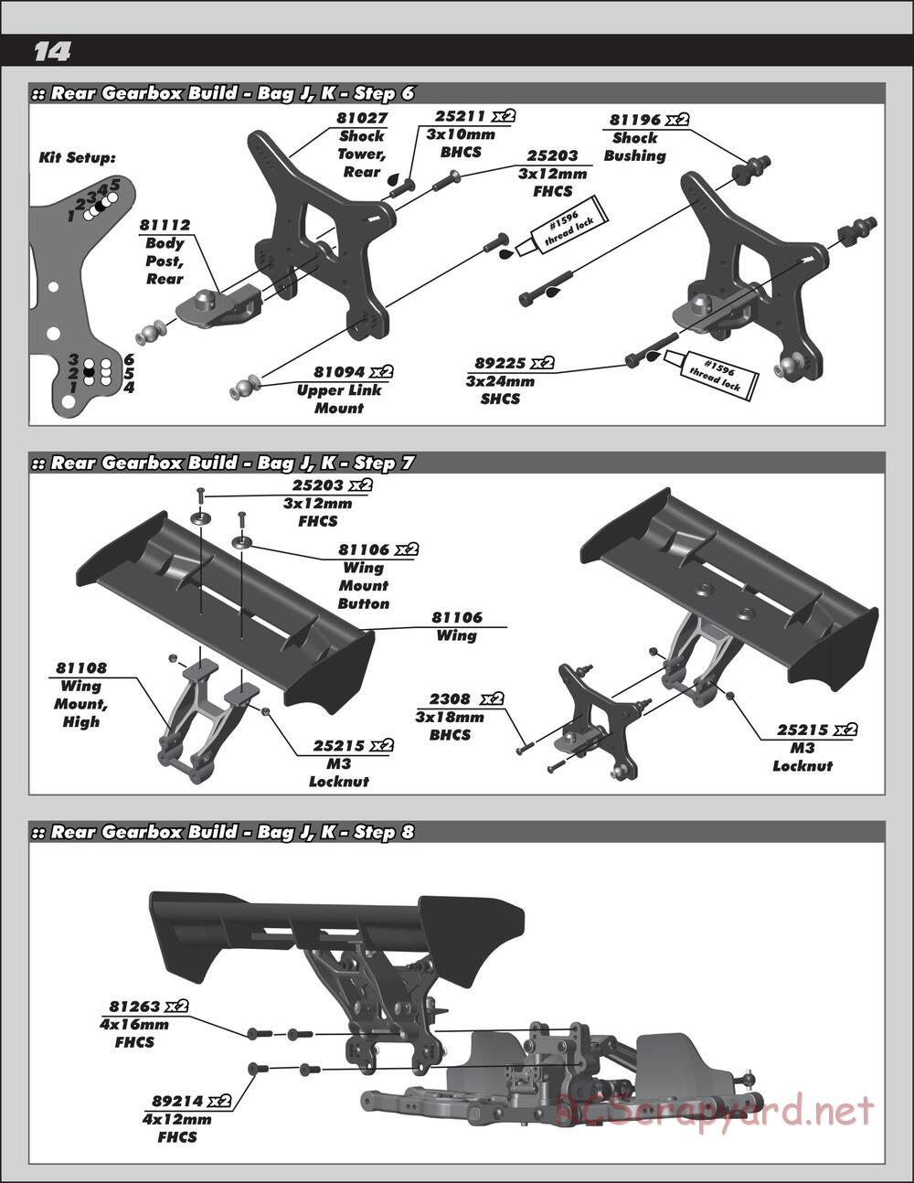 Team Associated - RC8B3e Team - Manual - Page 14