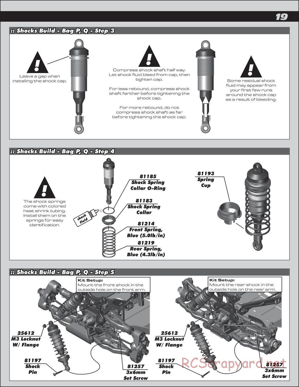 Team Associated - RC8B3e Team - Manual - Page 19