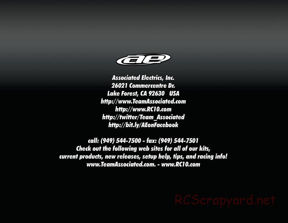 Team Associated - RC8B3e Team - Manual - Page 34