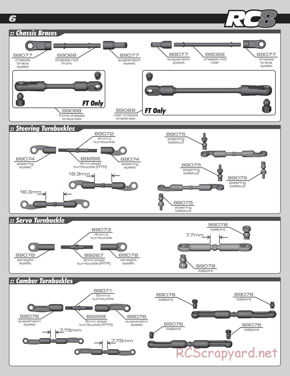 Team Associated - RC8 Factory Team - Manual - Page 6