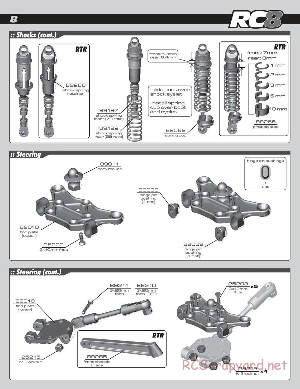 Team Associated - RC8 RS RTR - Manual - Page 8