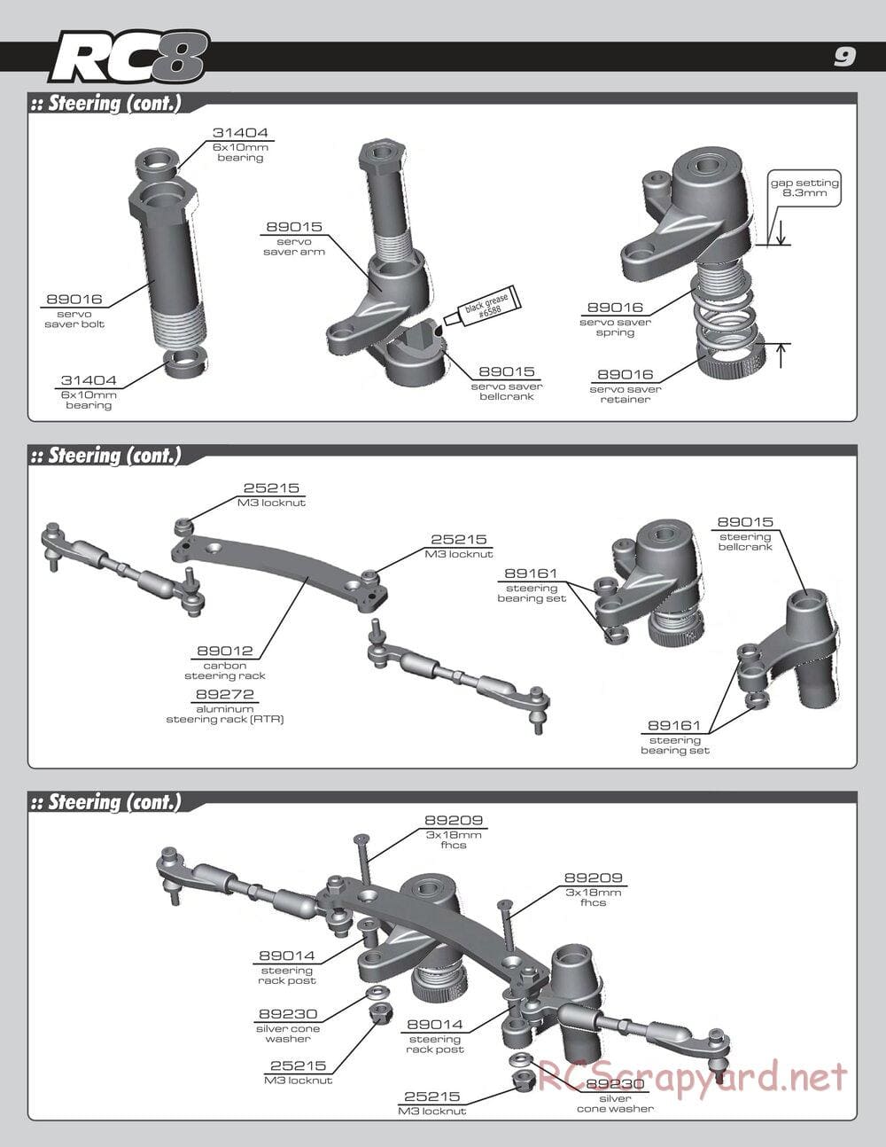 Team Associated - RC8 Factory Team - Manual - Page 9