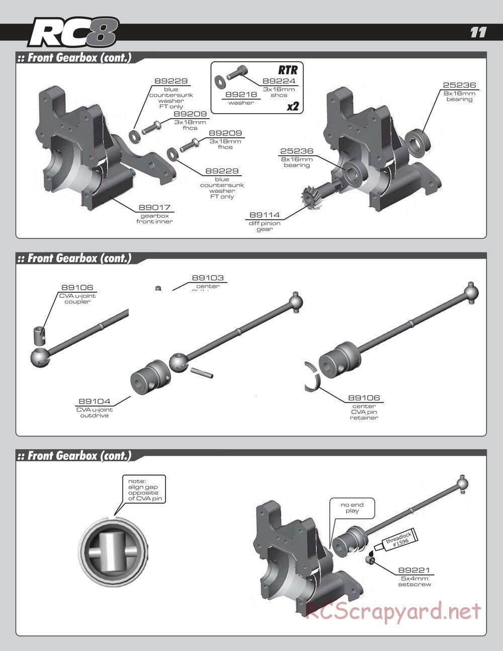 Team Associated - RC8 Factory Team - Manual - Page 11