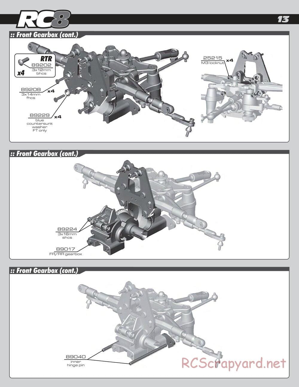 Team Associated - RC8 RS RTR - Manual - Page 13