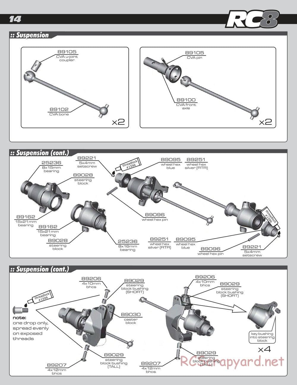 Team Associated - RC8 Factory Team - Manual - Page 14