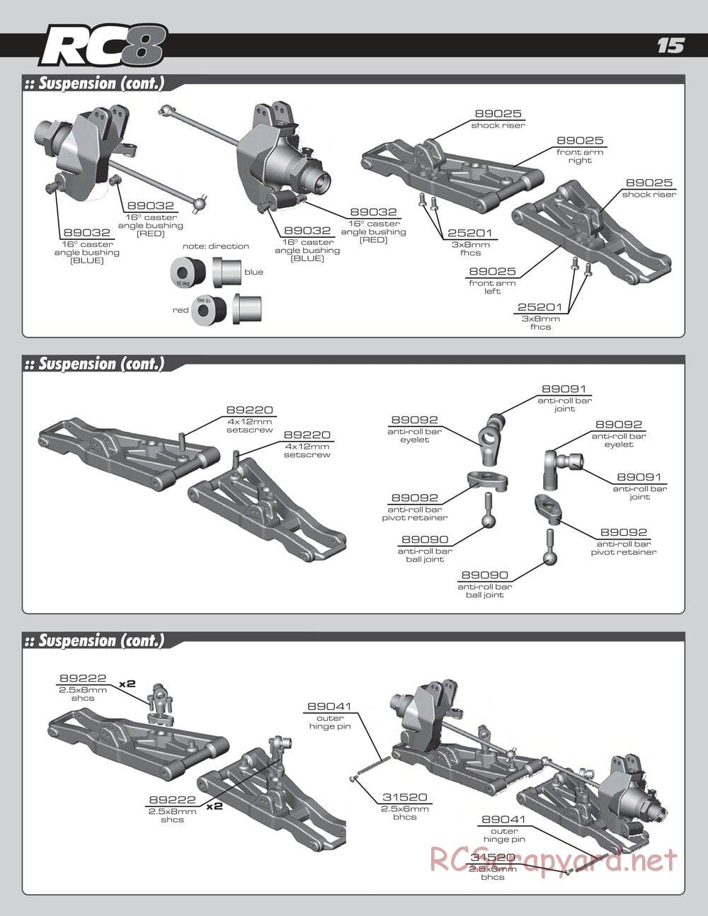 Team Associated - RC8 Factory Team - Manual - Page 15