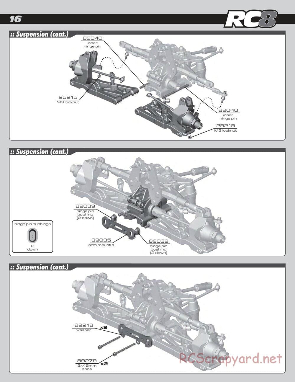 Team Associated - RC8 Factory Team - Manual - Page 16