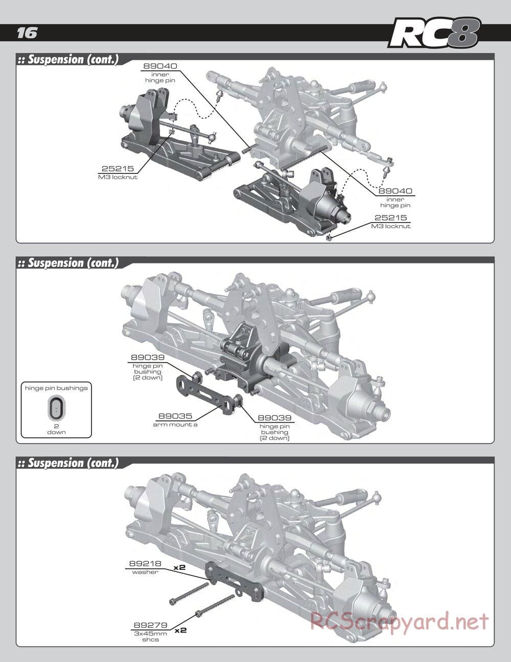 Team Associated - RC8 RS RTR - Manual - Page 16