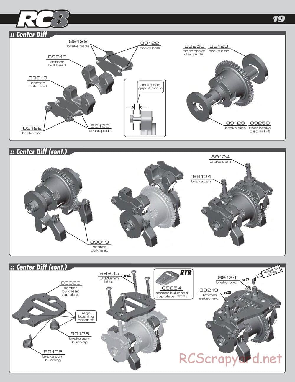 Team Associated - RC8 Factory Team - Manual - Page 19