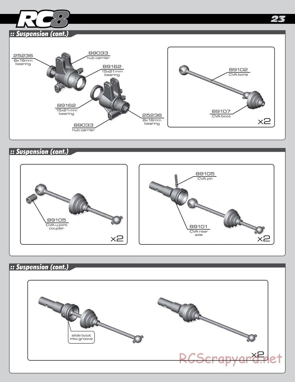 Team Associated - RC8 Factory Team - Manual - Page 23