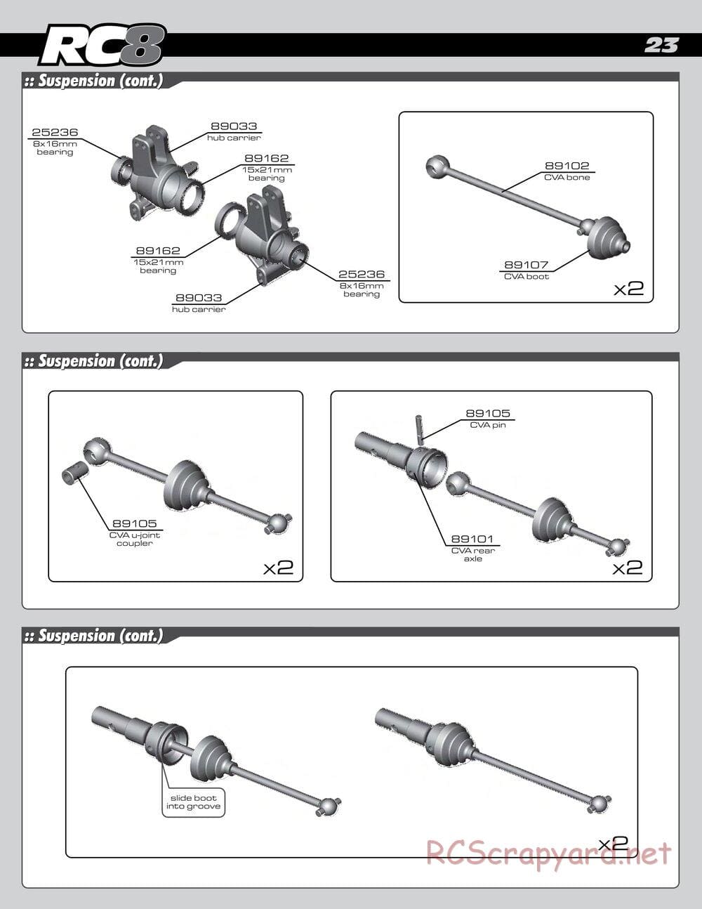 Team Associated - RC8 RS RTR - Manual - Page 23