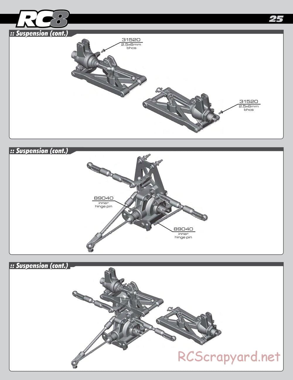 Team Associated - RC8 Factory Team - Manual - Page 25