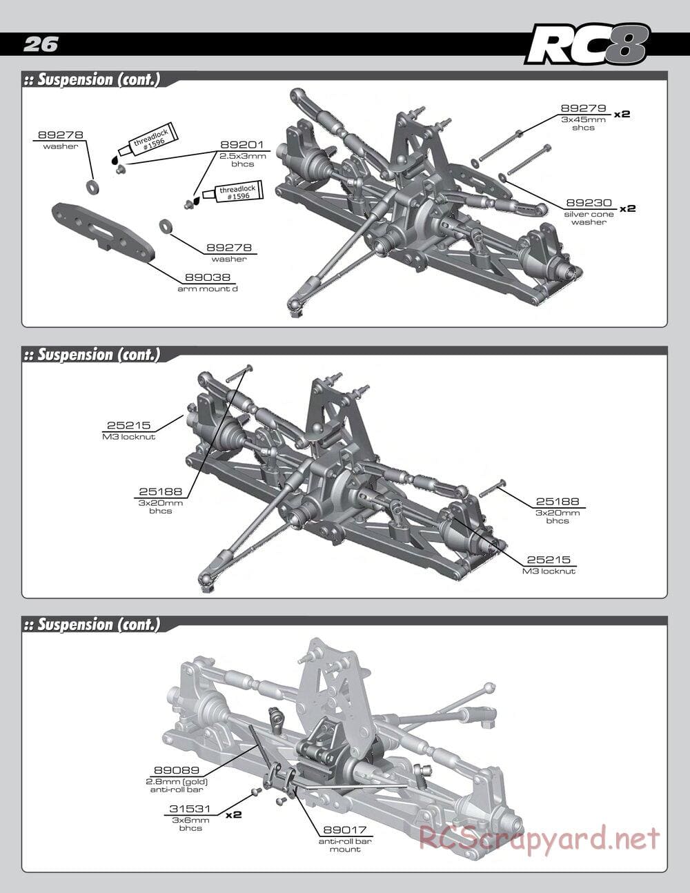 Team Associated - RC8 RS RTR - Manual - Page 26