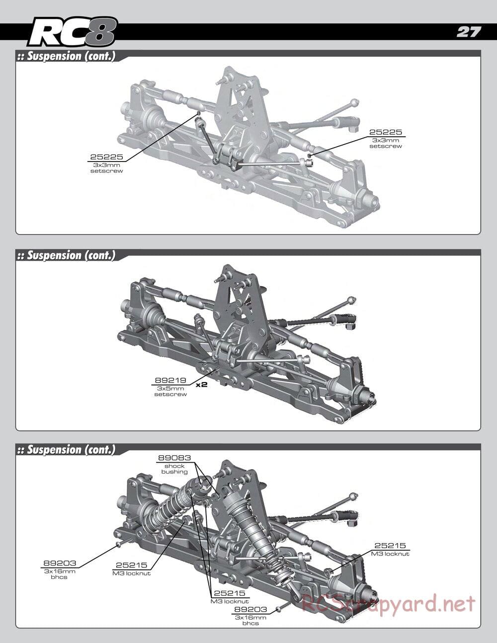 Team Associated - RC8 RS RTR - Manual - Page 27