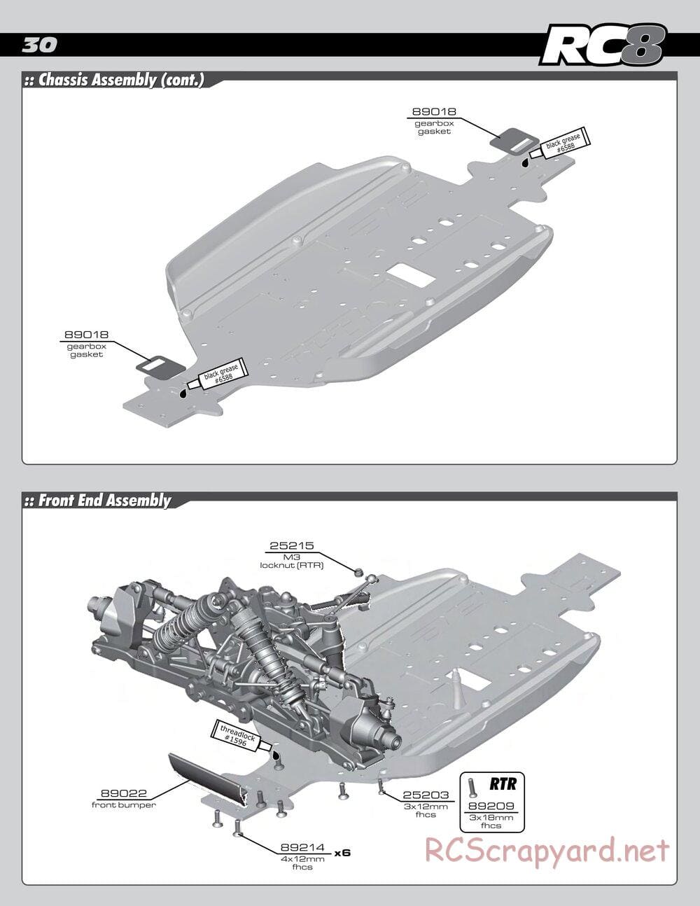 Team Associated - RC8 RS RTR - Manual - Page 30