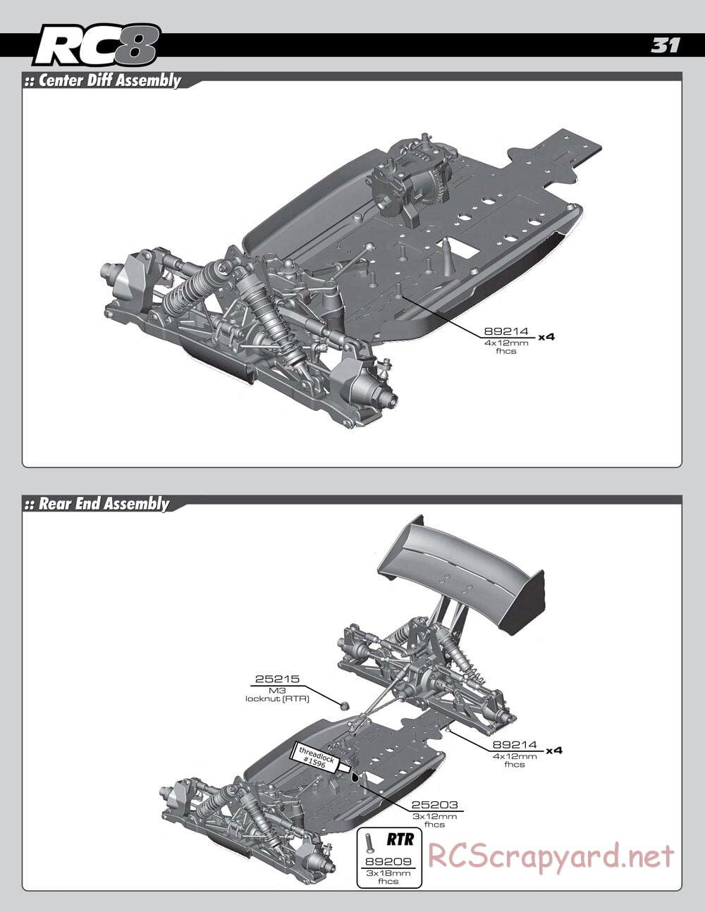 Team Associated - RC8 Factory Team - Manual - Page 31