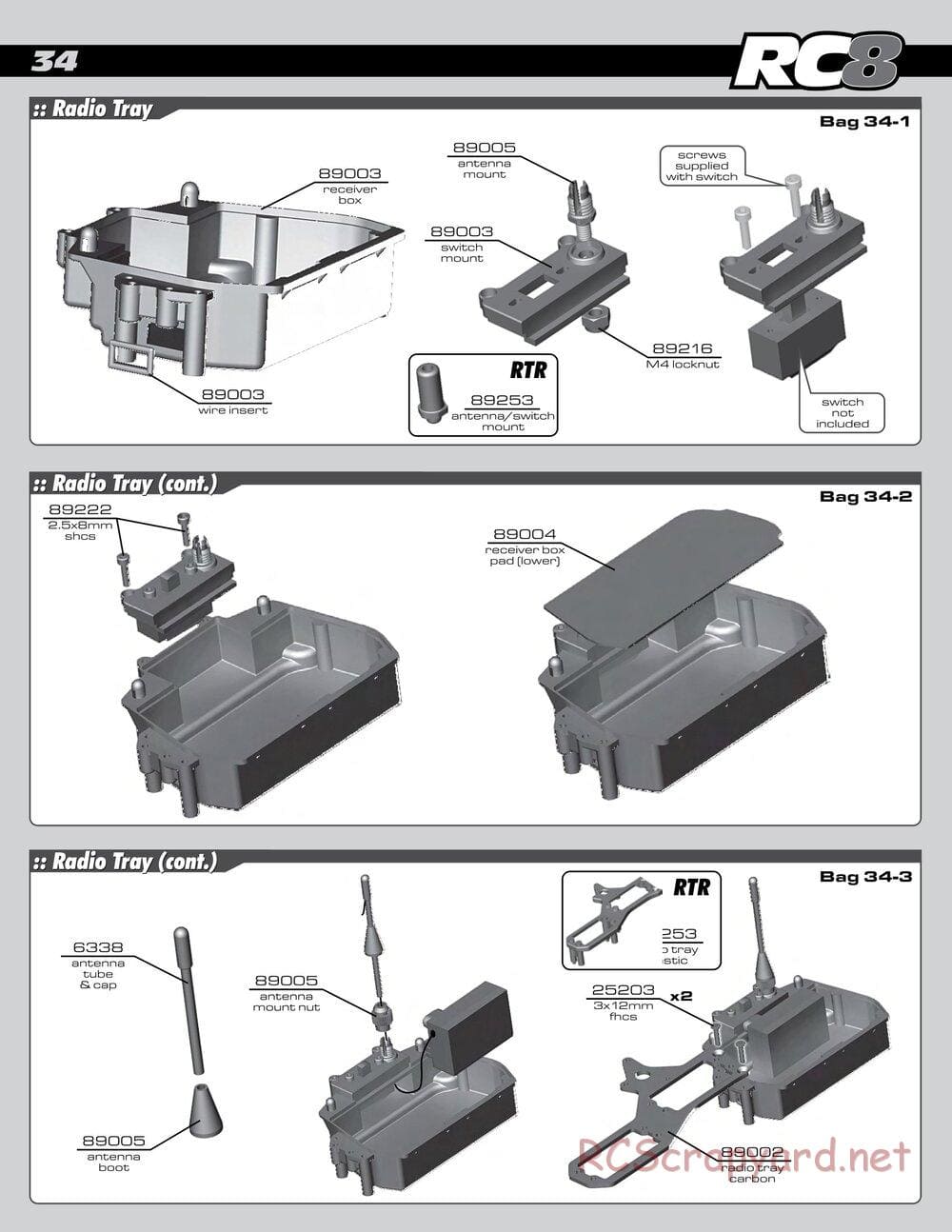 Team Associated - RC8 RS RTR - Manual - Page 34