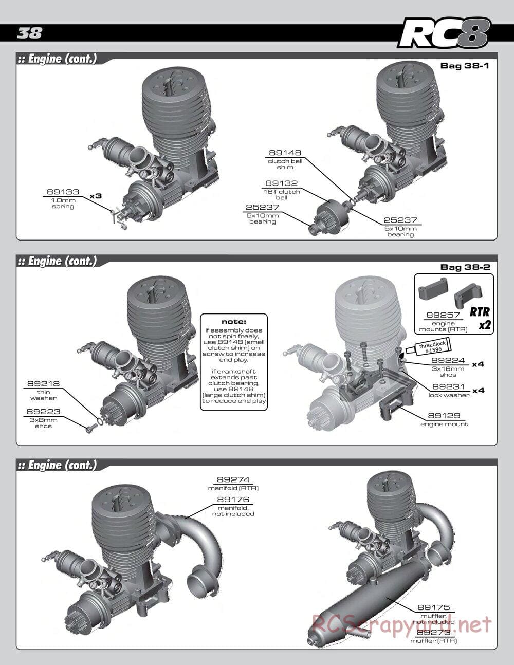 Team Associated - RC8 RS RTR - Manual - Page 38