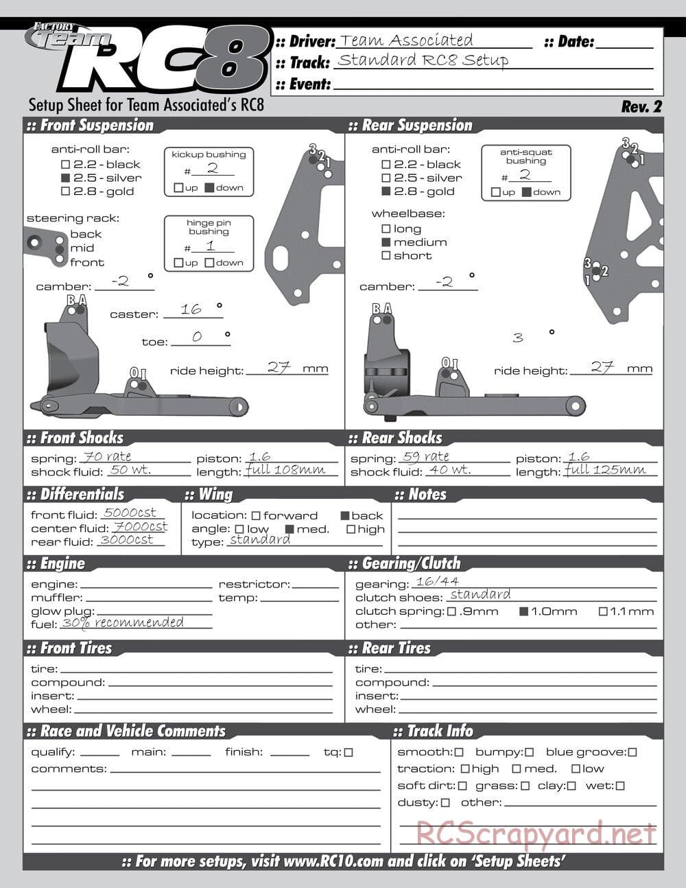 Team Associated - RC8 Factory Team - Manual - Page 46