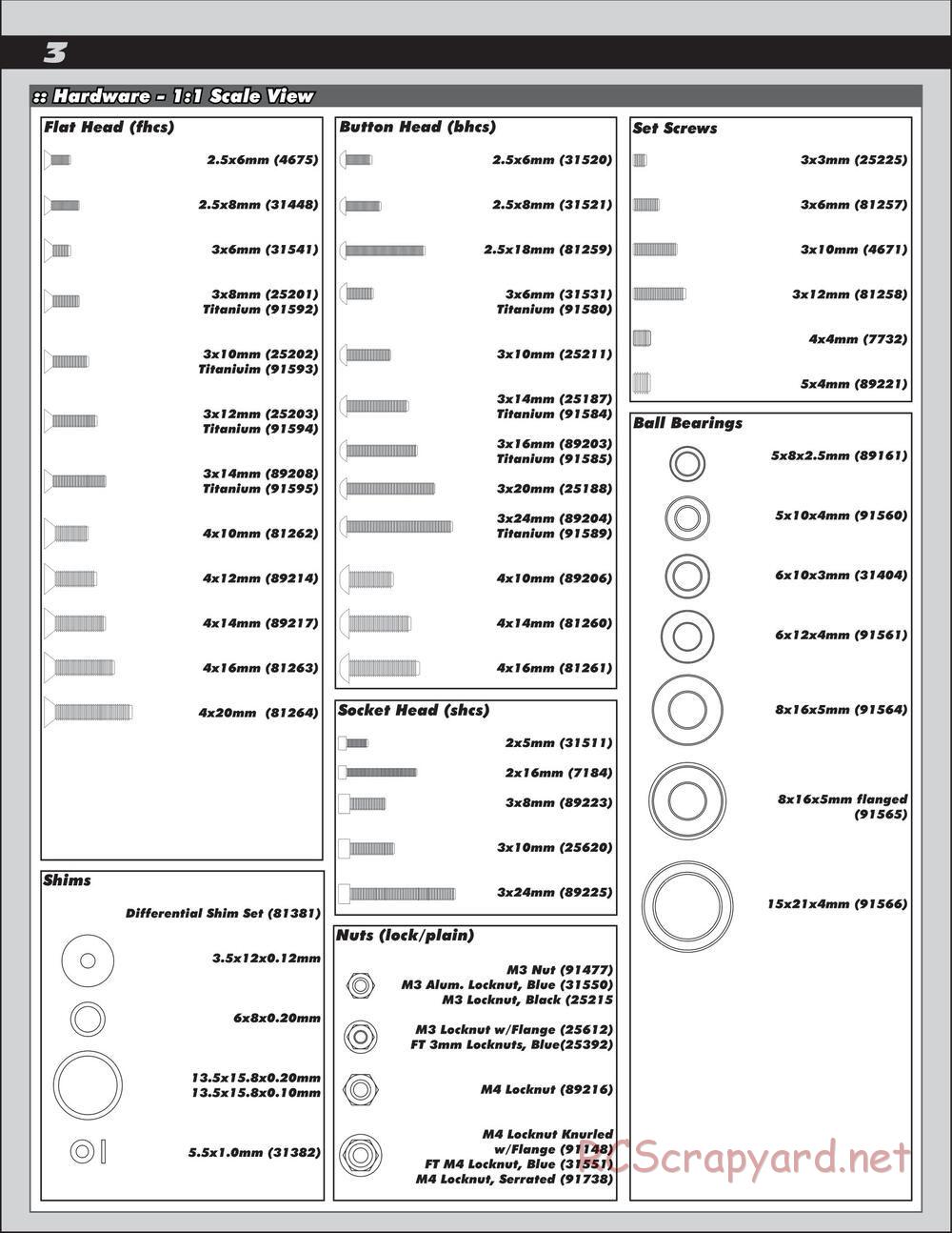 Team Associated - RC8T3.1e Team - Manual - Page 3